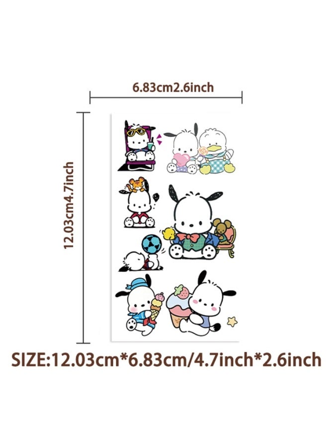 Good Life 10 Sheets Cartoon My Melody Kuromi Cinnamoroll Pompompurin Keroppi Temporary Tattoos & Face Stickers For Kids, Party Favors, Tattoos Art Make up Deco - Image 4