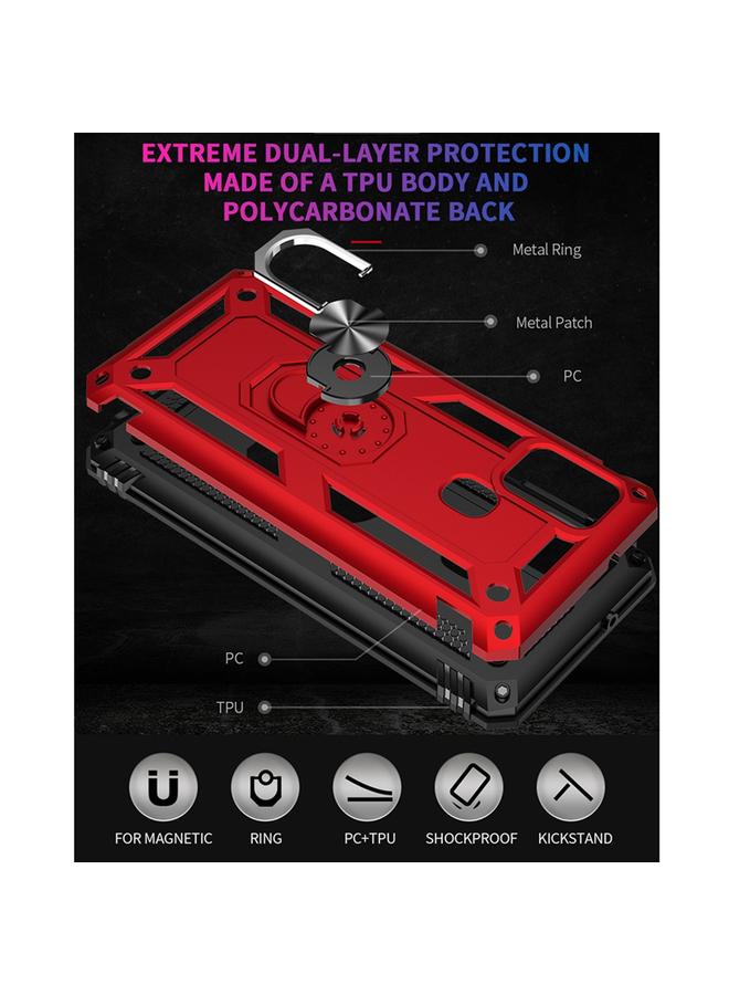 S-TOP Case For Samsung Galaxy A21s Shockproof TPU + PC Protective Case with 360 Degree Rotating Holder - Image 3