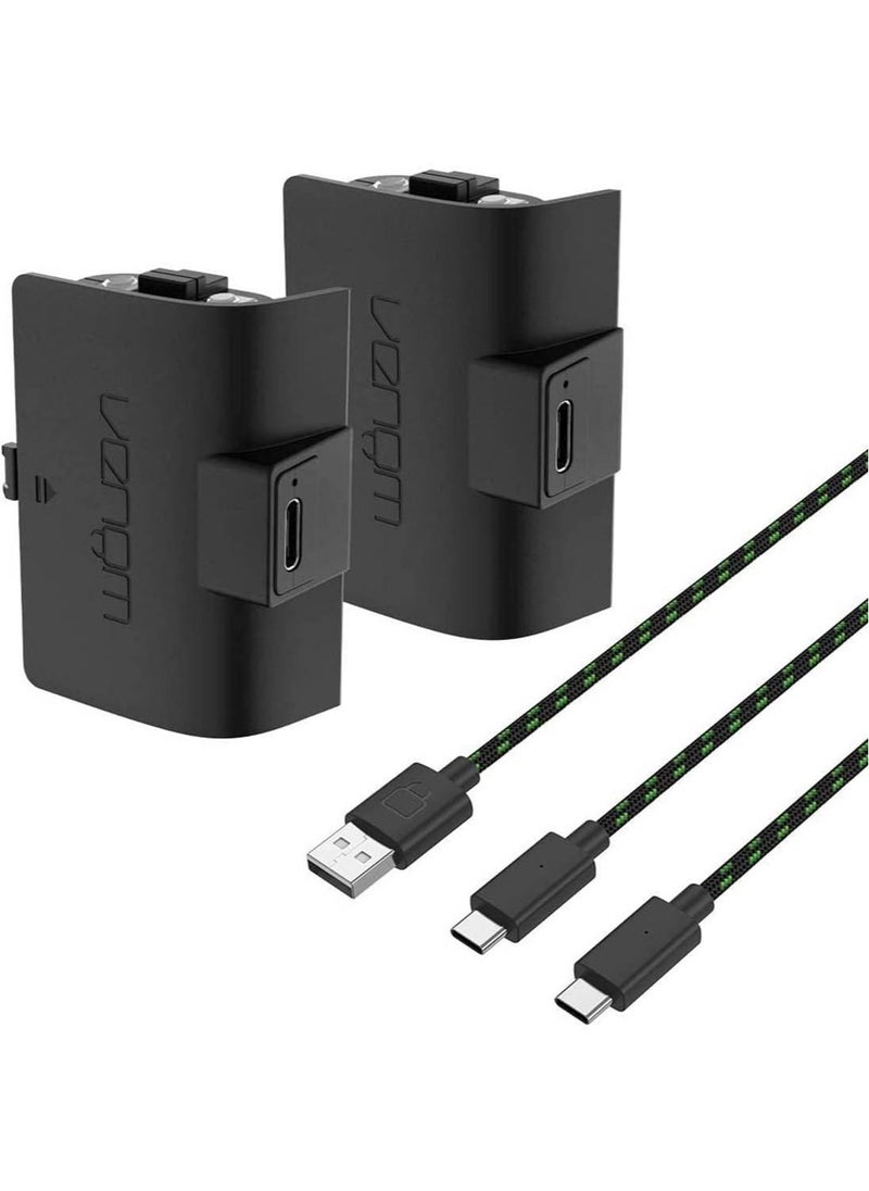 Venom - Rechargeable Battery Twin Pack High Capacity 1100mAh Black Xbox Series X & S/Xbox One - Image 1