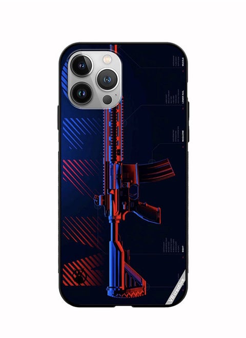 Protective Case Cover For Apple iPhone 12 Pro Max Gun Design Multicolour