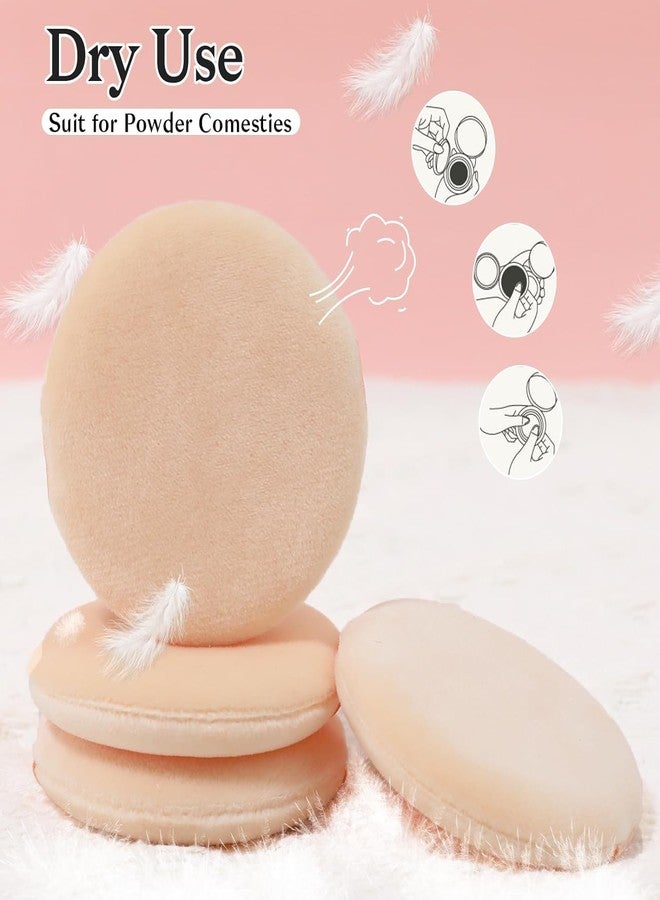 Aternal Powder Puffs for Face Powder, Makeup Sponge Puff for Powder Foundation Velour Powder Puff Pure Cotton Powder Applicator Cotton Cosmetic Powder Makeup Puffs Pads with Ribbon, 10 Pieces - Image 4