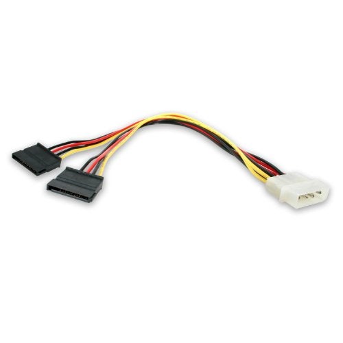 StarTech.com 12in LP4 to 2x SATA Power Y Cable Adapter - Molex to to Dual SATA Power Adapter Splitter (PYO2LP4SATA) - Image 3