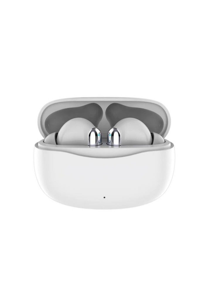 Trands Dual Noise Cancellation Wireless Earbuds model: TWS-T5 - White - Image 1