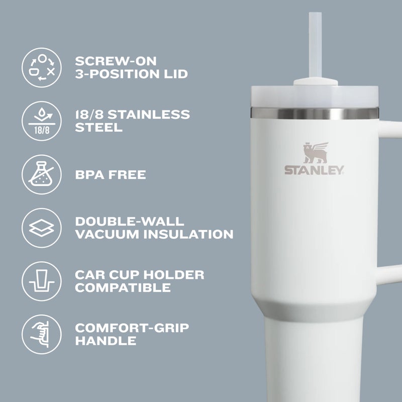 Stanley Stanley Quencher H2.0 Tumbler with Handle & Straw 64 oz | Flowstate 3-Position Lid | Large Capacity for Travel & Sports | Insulated Stainless Steel Cup | BPA-Free | Hot Coral - Image 1