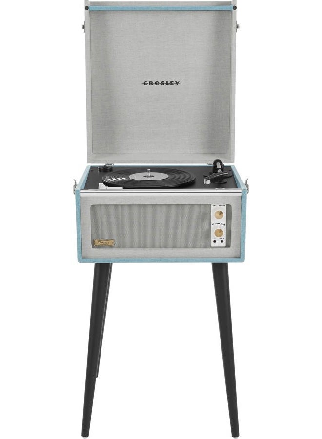 Crosley CR6233F-TN Dansette Bermuda بلوتوث داخل/خارج مشغل اسطوانات فينيل محمول مع مدخل Aux-in, Tourmaline - Image 1