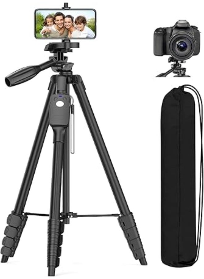 تونوف حامل هاتف ثلاثي القوائم أوتوماتيكي للتصوير الذاتي، حامل هاتف دوار مع جهاز تحكم عن بعد مغناطيسي، حامل هاتف للسفر، حامل ثلاثي القوائم طويل للهواتف الذكية متوافق مع الهاتف - Image 1