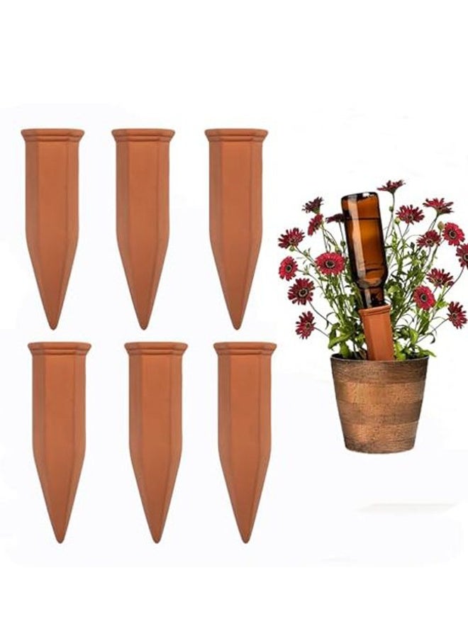 Relex Plant Watering Devices, 6 Pack Plant Drip Irrigation, Plant Self Watering Spikes with Anti Tilt Bracket and Valve Control Switch, Potted Plant Watering System for Outdoor Indoor Plants  - Image 1