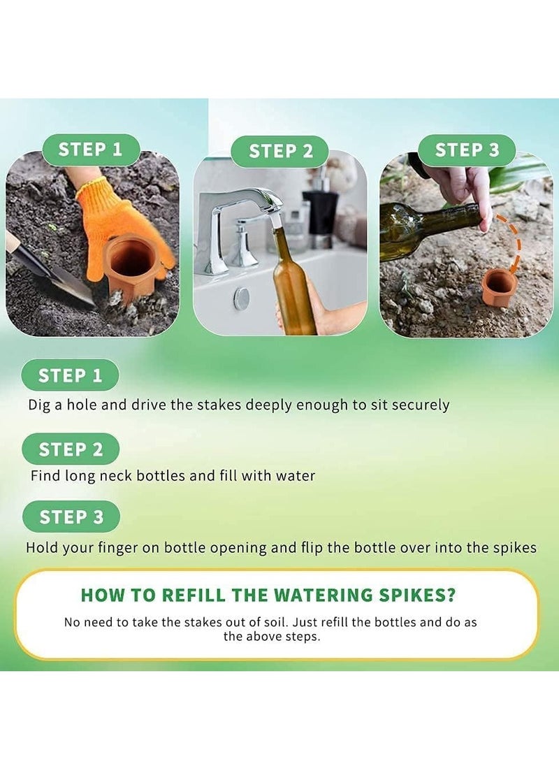 Relex Plant Watering Devices, 6 Pack Plant Drip Irrigation, Plant Self Watering Spikes with Anti Tilt Bracket and Valve Control Switch, Potted Plant Watering System for Outdoor Indoor Plants  - Image 5
