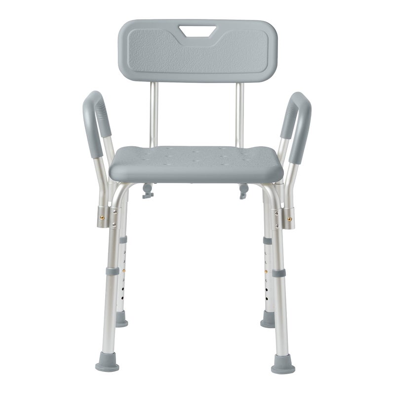 Medline Shower Chair with Backrest and Padded Armrests - 350 lb. capacity, Bath Bench, Seat, Stool for Independent Adult, Seniors, Elderly & Disabled Patients - Image 1