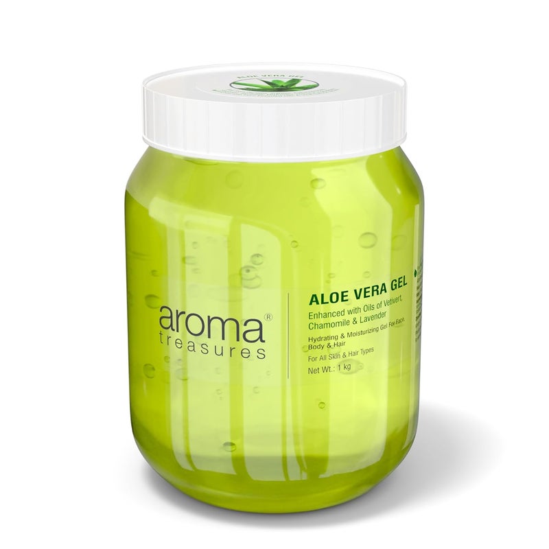 Aroma Treasures Aloe Vera Gel for Hair Skin Body  Beard  1000gms - Image 1
