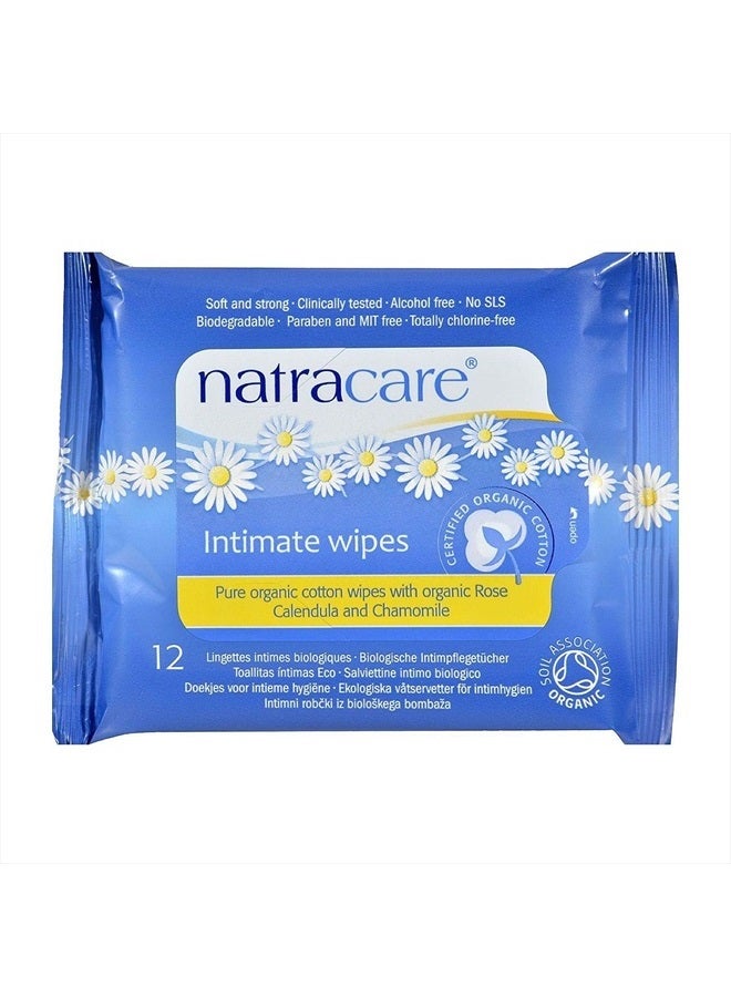 Natracare Organic Cotton Intimate Wipes (12 Wipes)