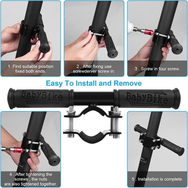 Ainiv Child electric scooter armrest, child safety handrail grip bar non-slip adjustable electric scooter handlebar accessories for Xiaomi M365/Pro - Image 4