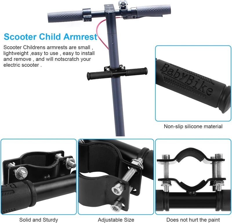 Ainiv Child electric scooter armrest, child safety handrail grip bar non-slip adjustable electric scooter handlebar accessories for Xiaomi M365/Pro - Image 5
