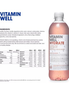 Vitamin Well Vitamin Well Hydrate Rhubarb/Strawberry 500ml  - Image 3