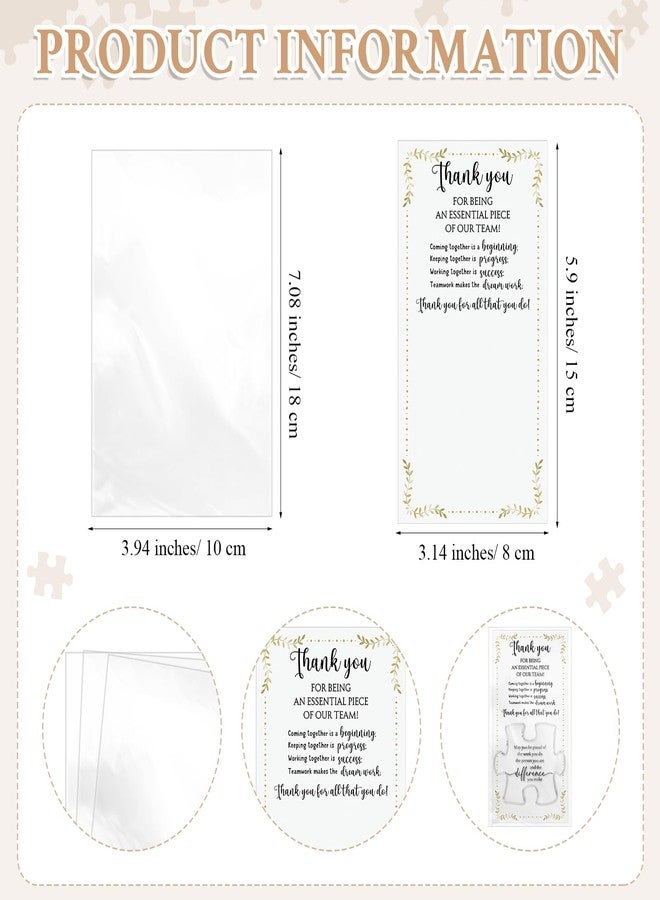 چوينت مجموعة من 20 قطعة من قطع أحجية الأكريليك الملهمة لتزيين المكتب في عيد الميلاد، مع بطاقة شكر وحقيبة OPP، هدية مثالية لفريق العمل (أتمنى لكم عيد ميلاد سعيد). - Image 3