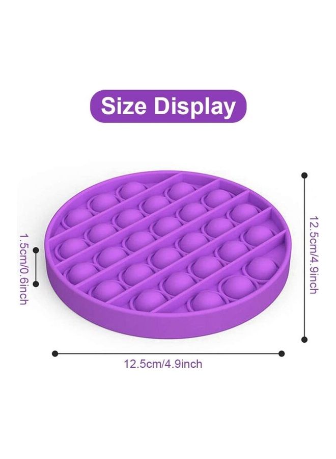 3-Piece Silicone Push Pop Bubble Sensory Squeeze Fidget Stress Relieve Squishy Toy 12.5x1.5x12.5cm - Image 2