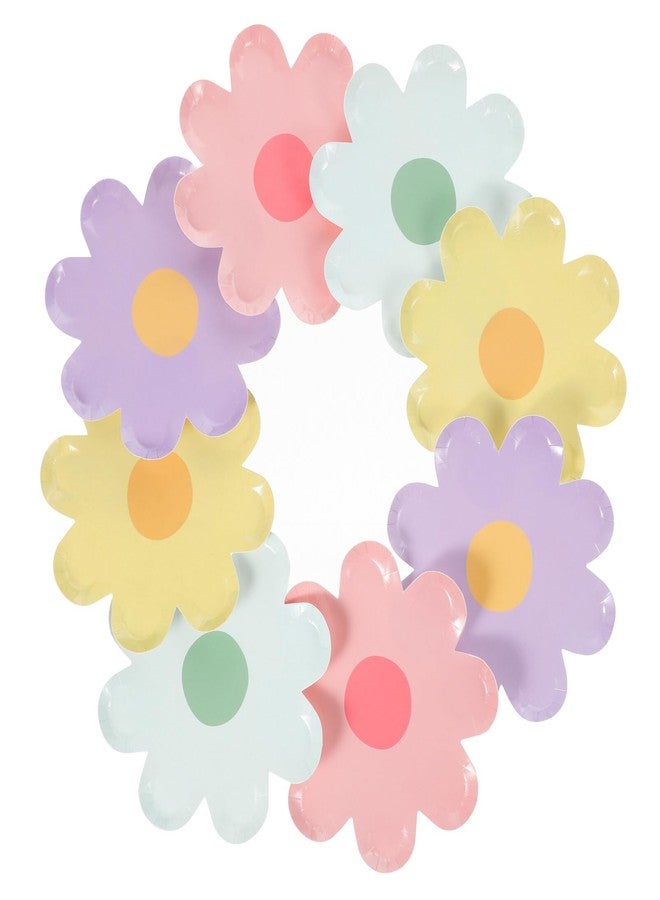 Beaupretty 40PCS Daisy Paper Plates Flower Paper Plates Disposable Cake Party for Summer Birthday Baby Shower Wedding - Image 1