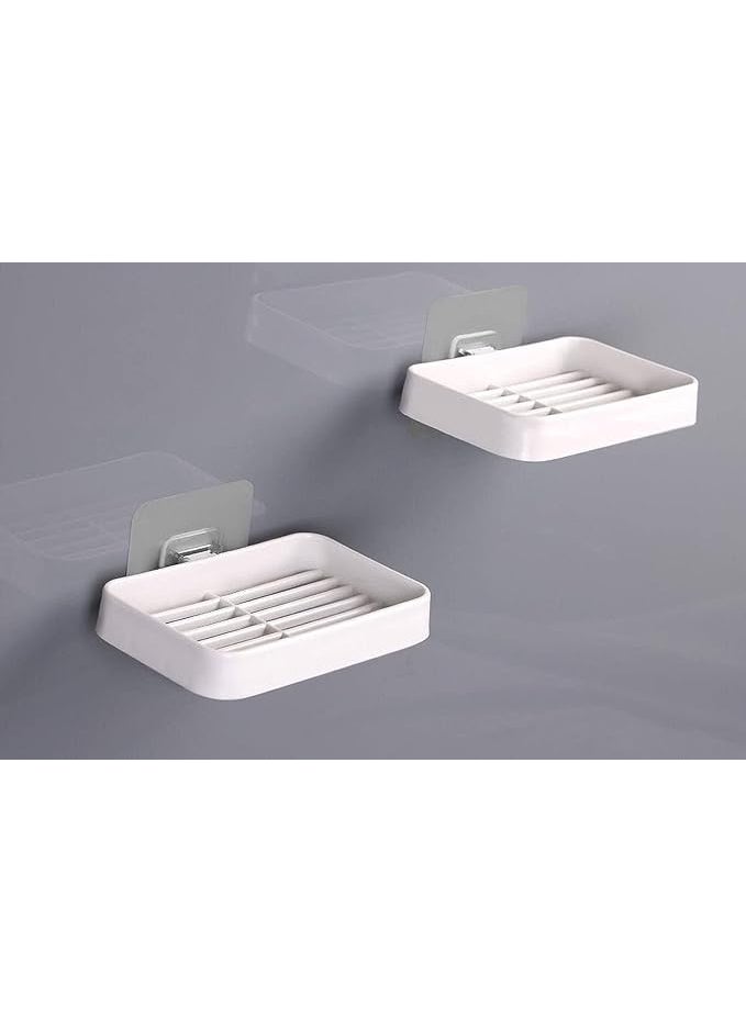 Perpetual perpetual Bathroom Organiser Self Adhesive Bathroom Shelf for Wall Washroom Organizer Bathroom Rack Stand Without Drilling SOAD Dish Holder 1 Bathroom Shelf 1 Soap Dish Holder  - Image 4