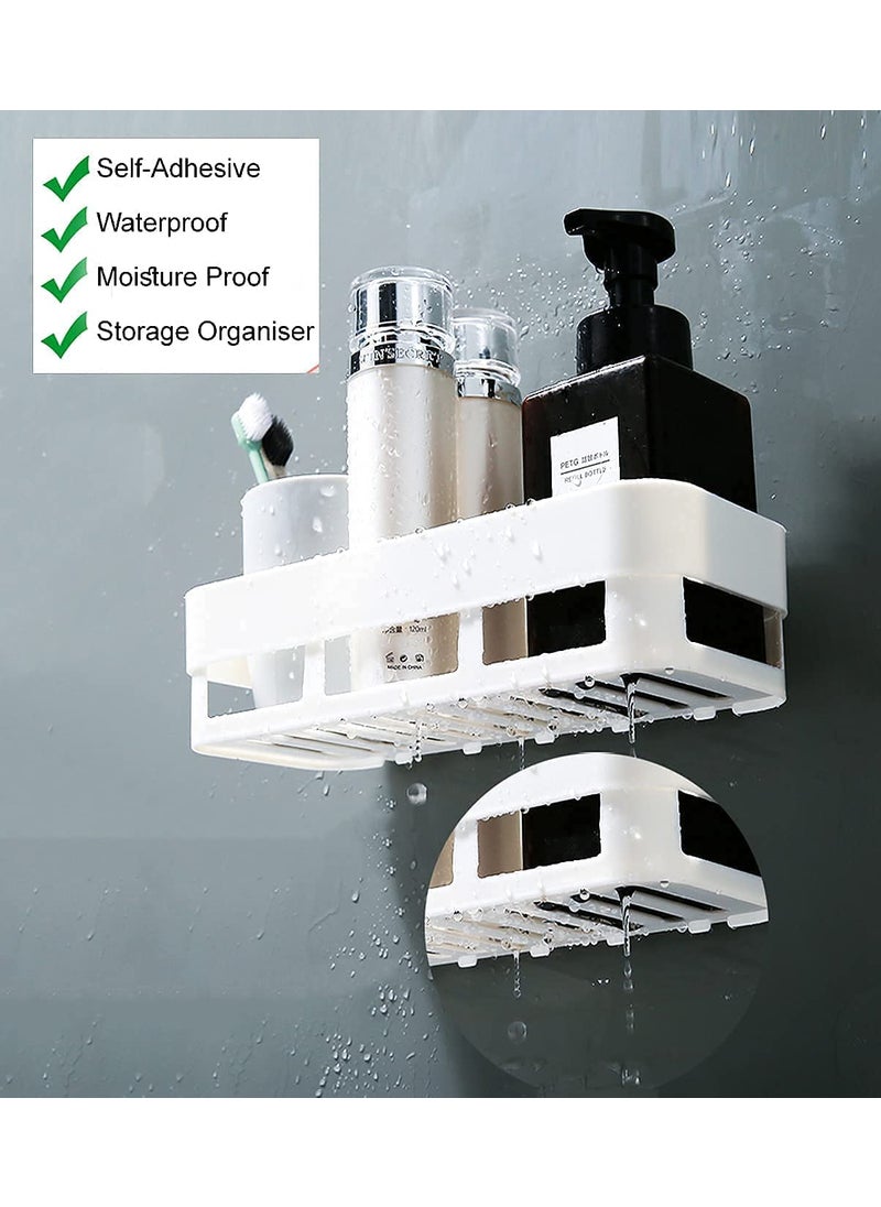 Perpetual perpetual Bathroom Organiser Self Adhesive Bathroom Shelf for Wall Washroom Organizer Bathroom Rack Stand Without Drilling SOAD Dish Holder 1 Bathroom Shelf 1 Soap Dish Holder  - Image 5