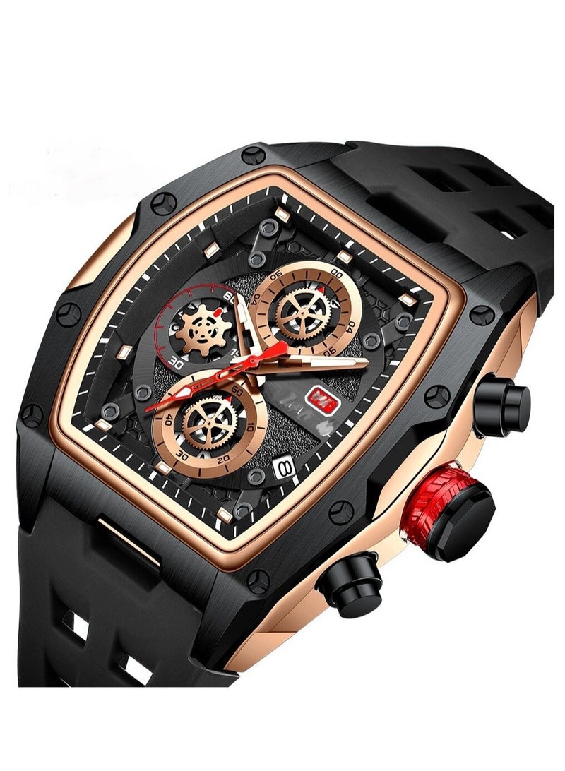Wristwatch Fashion Hollow Big Dial Luminous Waterproof Sport Analog Quartz Business Mens Watches - Image 3