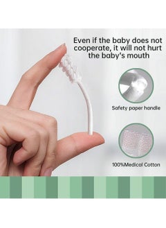 MIXDE Baby Tongue Cleaner, Baby Toothbrush, Toothbrush Infant Upgrade Gum Cleaner with Paper Handle for Babies Soft Gauze for 0-36 Month Baby [60-Pack]  - Image 5