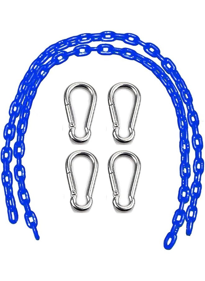 Rainbow Toys - RBW TOYS Swing Chains 2pcs Fully Coated with 4 Free Quick Links Anti-Rust Iron Link Chains 1.5M for Playground Swing Seat Support 660 Lb Accessories & Replacement - Image 1