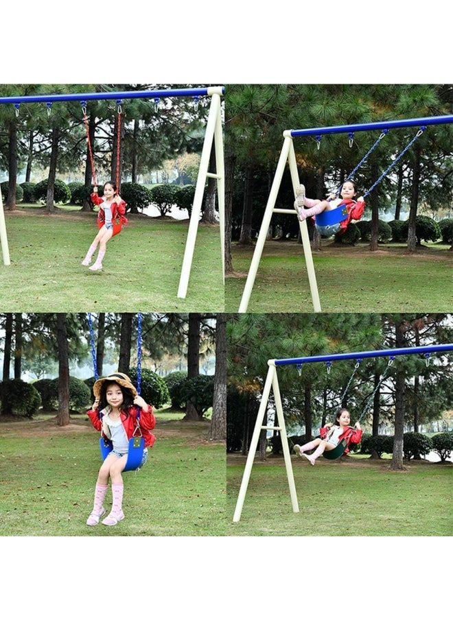 Rainbow Toys - RBW TOYS Swing Chains 2pcs Fully Coated with 4 Free Quick Links Anti-Rust Iron Link Chains 1.5M for Playground Swing Seat Support 660 Lb Accessories & Replacement - Image 1