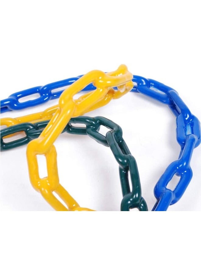 Rainbow Toys - RBW TOYS Swing Chains 2pcs Fully Coated with 4 Free Quick Links Anti-Rust Iron Link Chains 1.5M for Playground Swing Seat Support 660 Lb Accessories & Replacement - Image 1