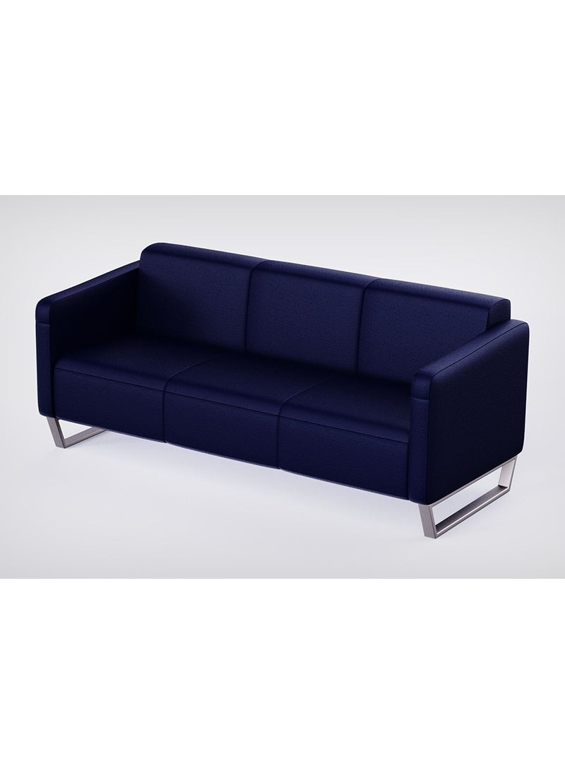 Mahmayi 2850 Three Seater PU Sofa - Blue - Image 3