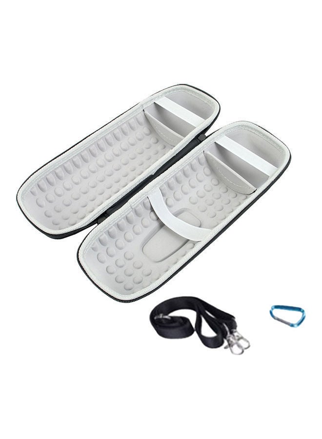 NIBEMINENT Bluetooth Speaker Protective Pouch With Buckle For JBL Charge5 Black/Gray  - Image 1