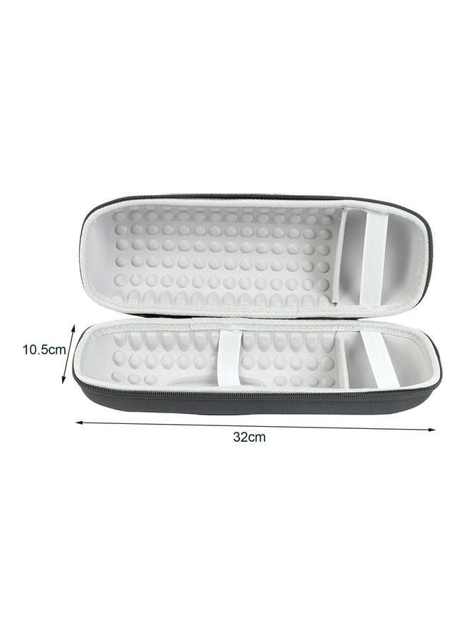 NIBEMINENT Bluetooth Speaker Protective Pouch With Buckle For JBL Charge5 Black/Gray  - Image 3
