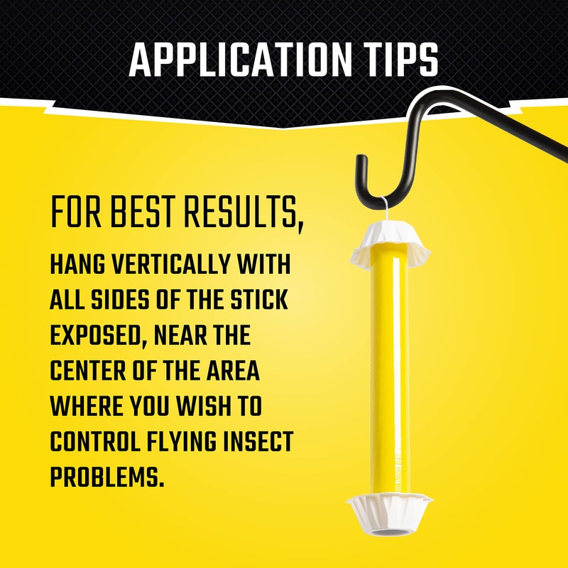 Black Flag Fly Stick, Trap Houseflies and Flying Insects, Pack of 6 - Image 4