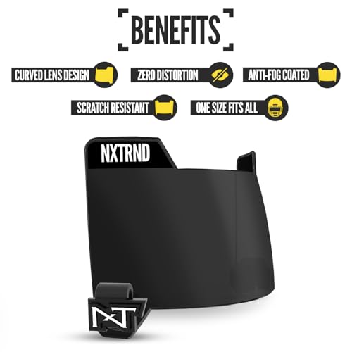 NXT NXTRND Nxtrnd VZR3 Football Visor, Curved Lens Technology, Fits Adult & Youth Football Helmets (Black) - Image 3