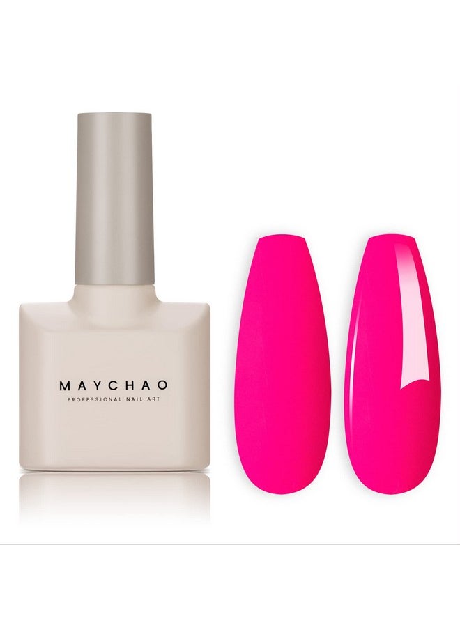 MAYCHAO - 15Ml Hot Pink Gel Nail Polish 1Pc Bright Pink Gel Polish Soak Off Uv Led Nail Gel Polish Nail Art Starter Manicure Salon Diy At Home, 0.5 Oz - Image 1