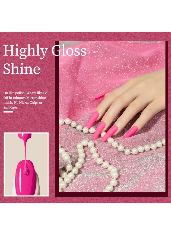 MAYCHAO - 15Ml Hot Pink Gel Nail Polish 1Pc Bright Pink Gel Polish Soak Off Uv Led Nail Gel Polish Nail Art Starter Manicure Salon Diy At Home, 0.5 Oz - Image 1