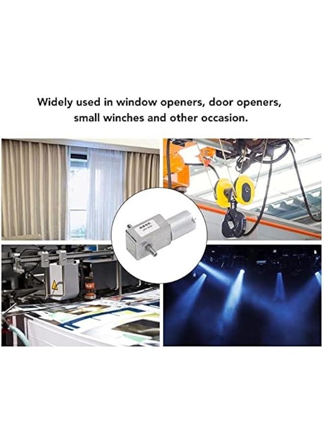 ماركة غير محددة محرك تروس 12V DC، محرك تروس دودة بعمود مزدوج 12 مم مع قفل ذاتي وعكس عالي العزم لتقليل السرعة، للاستخدام مع الستائر التي يتم التحكم فيها عن بعد، ولشوايات الباربكيو (10RPM)  - Image 3