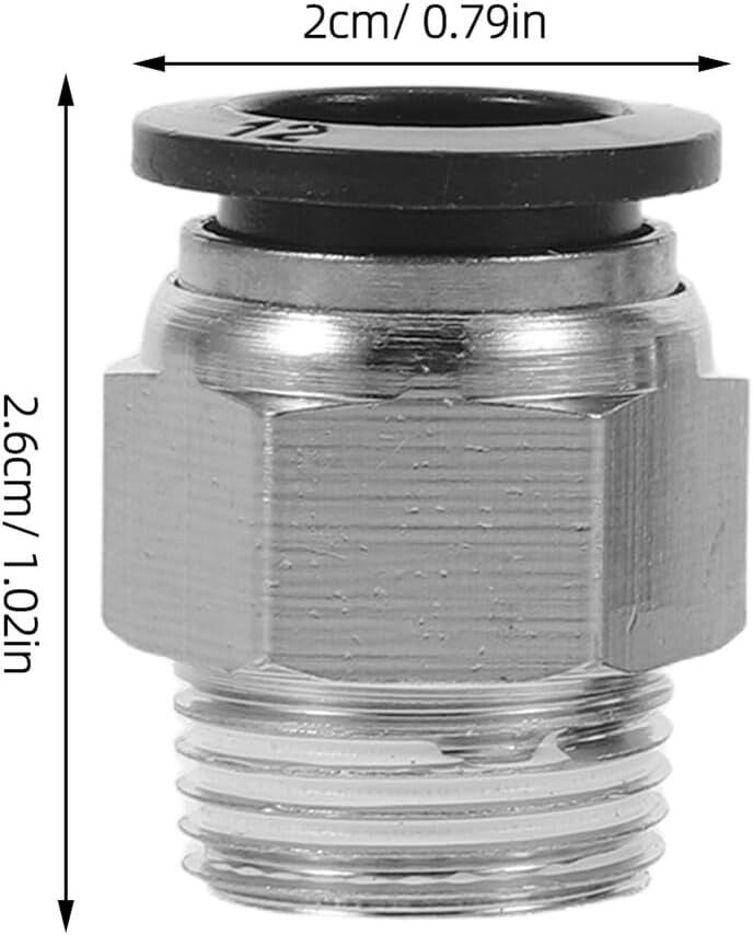 VOSAREA 15pcs Pneumatic Quick Coupling Set, Copper Male Thread Straight Air Hose Fittings with Push-to-connect Grip, Industrial Air Compressor Tube Connectors for Pneumatic Systems - Image 2