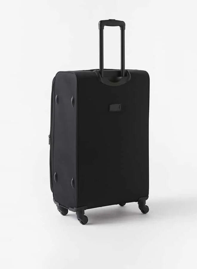 Wave Solid Softcase Luggage Trolley Bag with Retractable Handle - Set of 3