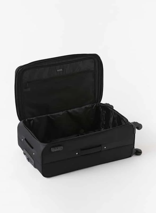 Wave Solid Softcase Luggage Trolley Bag with Retractable Handle - Set of 3