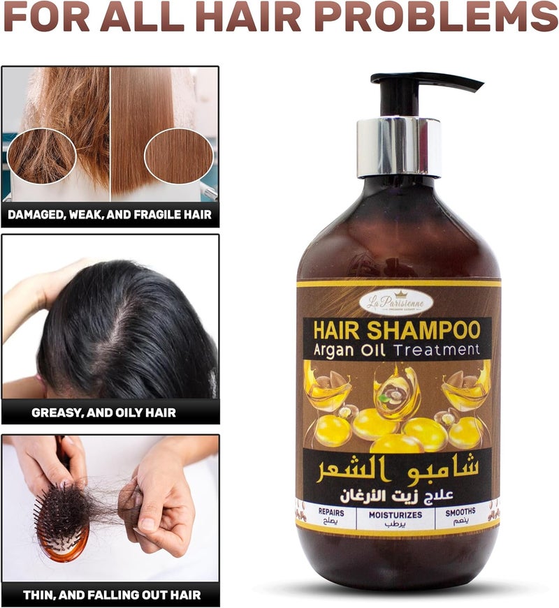 ECOLYTE+ La Parisienne Premium Luxury Shampoo with Argan Oil Treatment - 500ml - Image 5