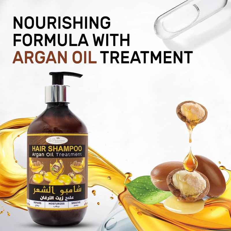 ECOLYTE+ La Parisienne Premium Luxury Shampoo with Argan Oil Treatment - 500ml - Image 3