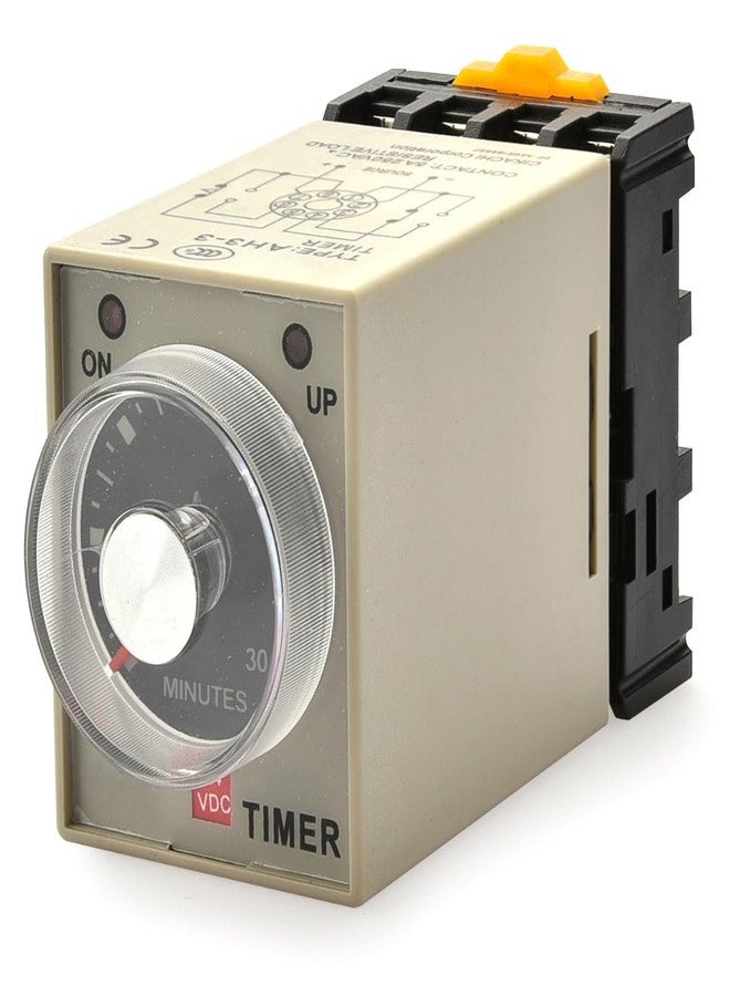 Baomain AC 220V AH3-3 Time Delay Relay Solid State Timer 8 Pins 0-60Min with Socket - Image 1