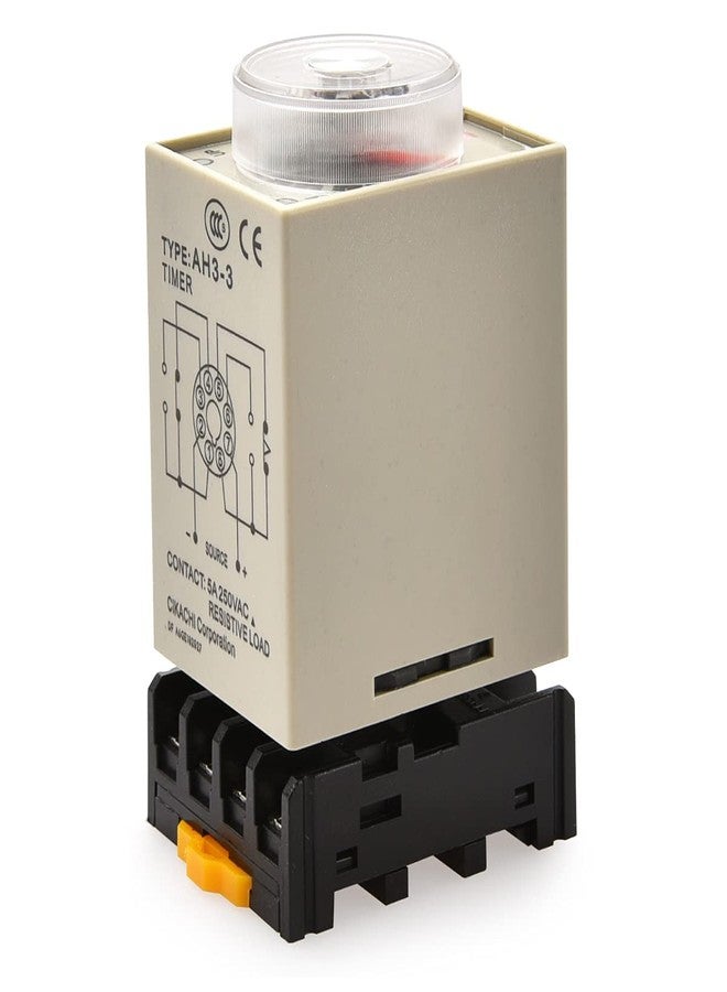 Baomain AC 220V AH3-3 Time Delay Relay Solid State Timer 8 Pins 0-60Min with Socket - Image 2