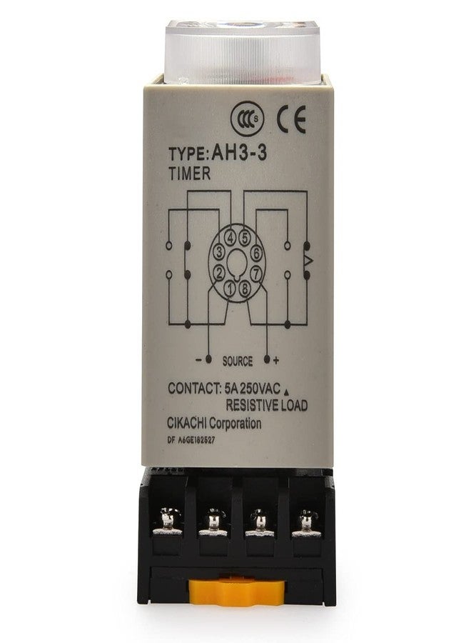 Baomain AC 220V AH3-3 Time Delay Relay Solid State Timer 8 Pins 0-60Min with Socket - Image 3