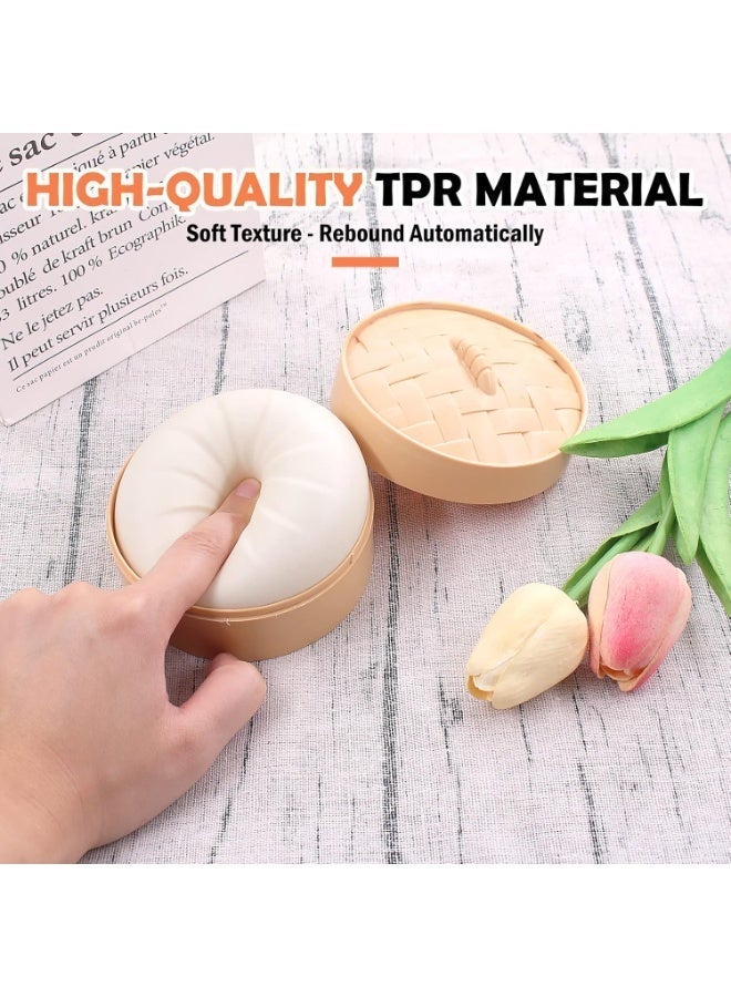 Whimsy Soft Silicone Dumpling Sensory Toy | Mystery Dumpling Soft Silicone Stress Relief Toy | Suitable for Children and Adults | Anxiety-Relieving Squeeze Toy | Sensory Toy for Autism and ADHD | Classroom Rewards and Party Favors for Boys and Girls - Image 3