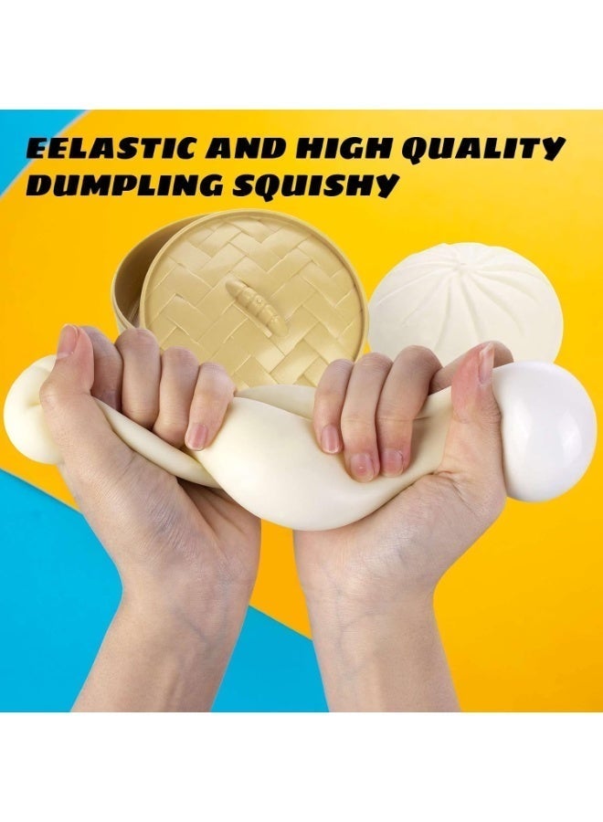 Whimsy Soft Silicone Dumpling Sensory Toy | Mystery Dumpling Soft Silicone Stress Relief Toy | Suitable for Children and Adults | Anxiety-Relieving Squeeze Toy | Sensory Toy for Autism and ADHD | Classroom Rewards and Party Favors for Boys and Girls - Image 2