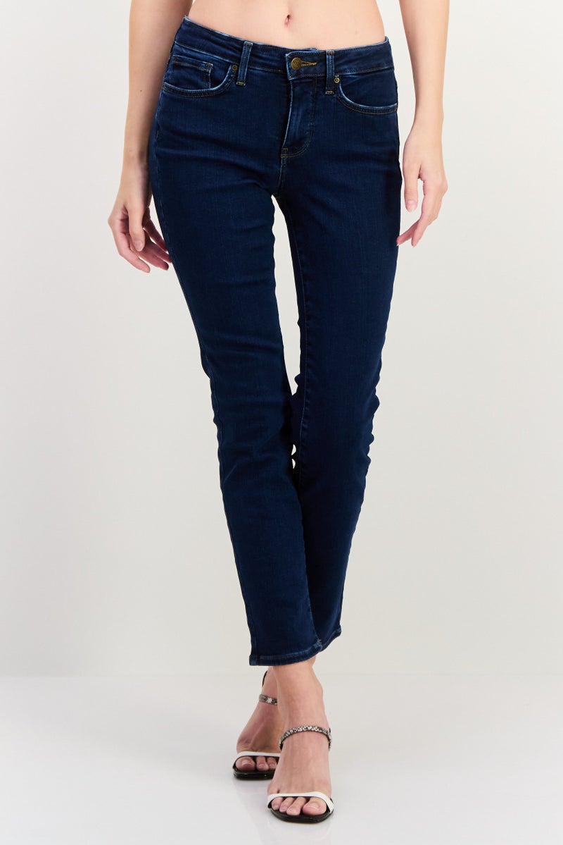 NYDJ Women Petite Plain Stretchable Jeans, Blue - Image 1