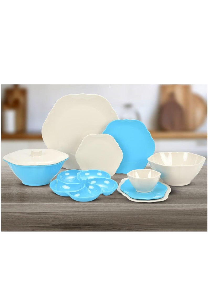 ديموند هوم طقم ميلامين اوركيد دايموند هوم جراينت اوف وايت * تركواز 38 ق insp - Image 1