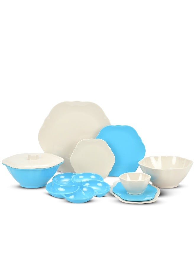 ديموند هوم طقم ميلامين اوركيد دايموند هوم جراينت اوف وايت * تركواز 38 ق insp - Image 2