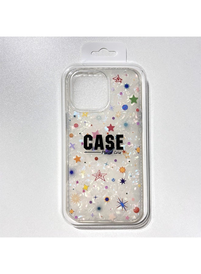 NIBEMINENT Cartoon Colorful Planet Protective TPU Case Cover For iPhone 14 Pro Max Clear - Image 1